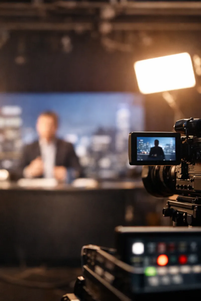 テレビスタジオの収録風景